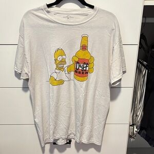 Universal Studios White Graphic Tee Duff Beer Simpson's